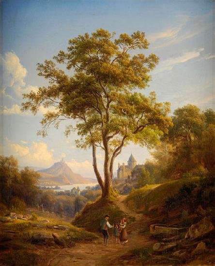 Julius Lange Am Rhein bei Nonnenwerth oil painting picture